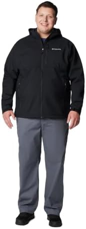 Columbia Mens Ascender II Hooded Softshell Rain Jacket, Black, Small : Sports & Outdoors