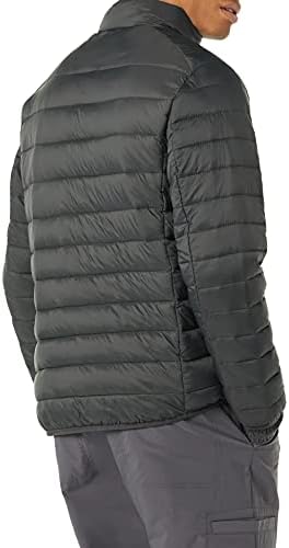 Amazon Essentials Men's Packable Lightweight Water-Resistant Puffer Jacket (Available in Big & Tall), Dark Grey, X-Large : Sports & Outdoors