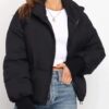 Gihuo Women’s Winter Cropped Puffer Jacket Coat Short Warm Quilted Jacket(Black-M) at Amazon Women's Coats Shop