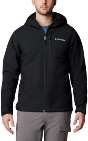 Columbia Mens Ascender II Hooded Softshell Rain Jacket, Black, Small : Sports & Outdoors