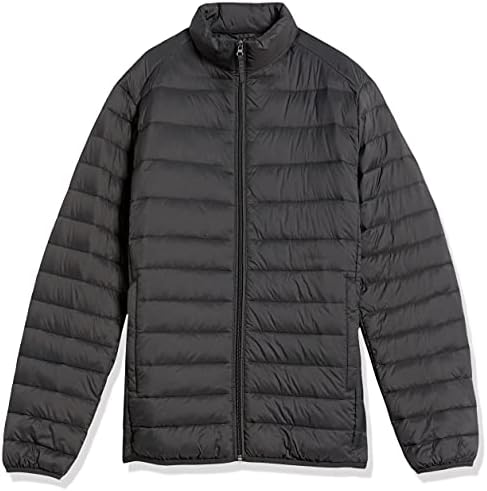 Amazon Essentials Men's Packable Lightweight Water-Resistant Puffer Jacket (Available in Big & Tall), Dark Grey, X-Large : Sports & Outdoors