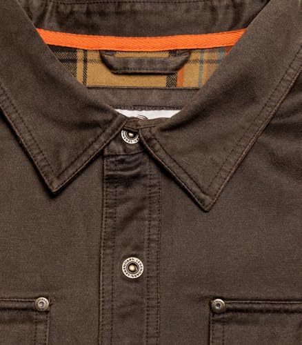 Legendary Whitetails Mens Flannel Lined Shirt Jacket Waxed Cotton Water Resistant Shacket, Tobacco, LRG at Amazon Men’s Clothing store Camouflage Hunting Apparel