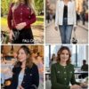 Womens 2024 Long Sleeve Crew Neck Cardigan Button Down Knitted Shirt Outerwear with Pockets White at Amazon Women’s Clothing store